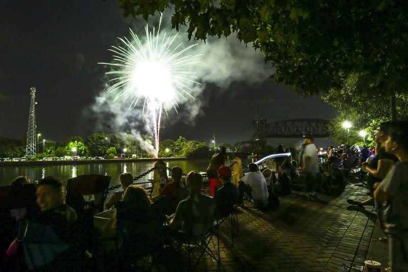 Residents from all over Joliet and the Chicagoland area attended the annual fireworks celebration on the Bicentennial Park riverfront. on Wednesday, July 3, 2019.