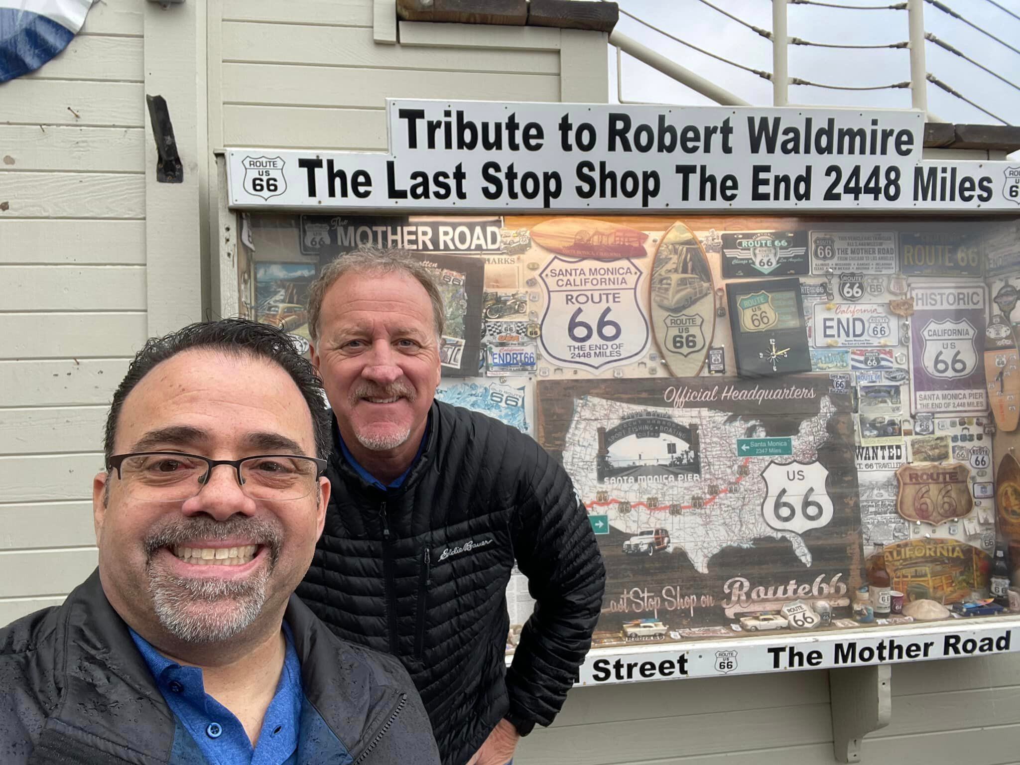 Heritage Corridor Destination's Bob Navarro visited the live broadcast, congratulating Scott and company on their cross-country journey.  