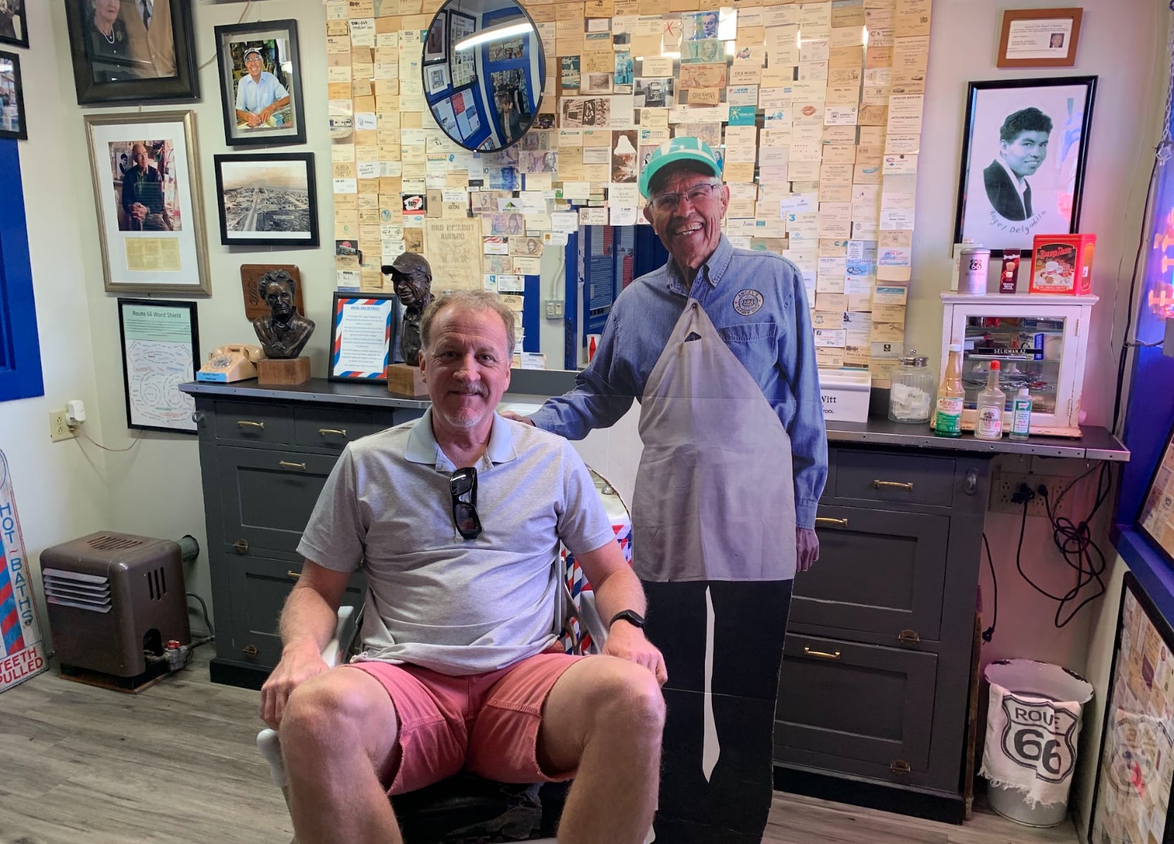 Scott visits 96 year old Angel Delgadillo, a famous barber on the mother road who has been dubbed the "guardian angel" of U.S. Route 66.