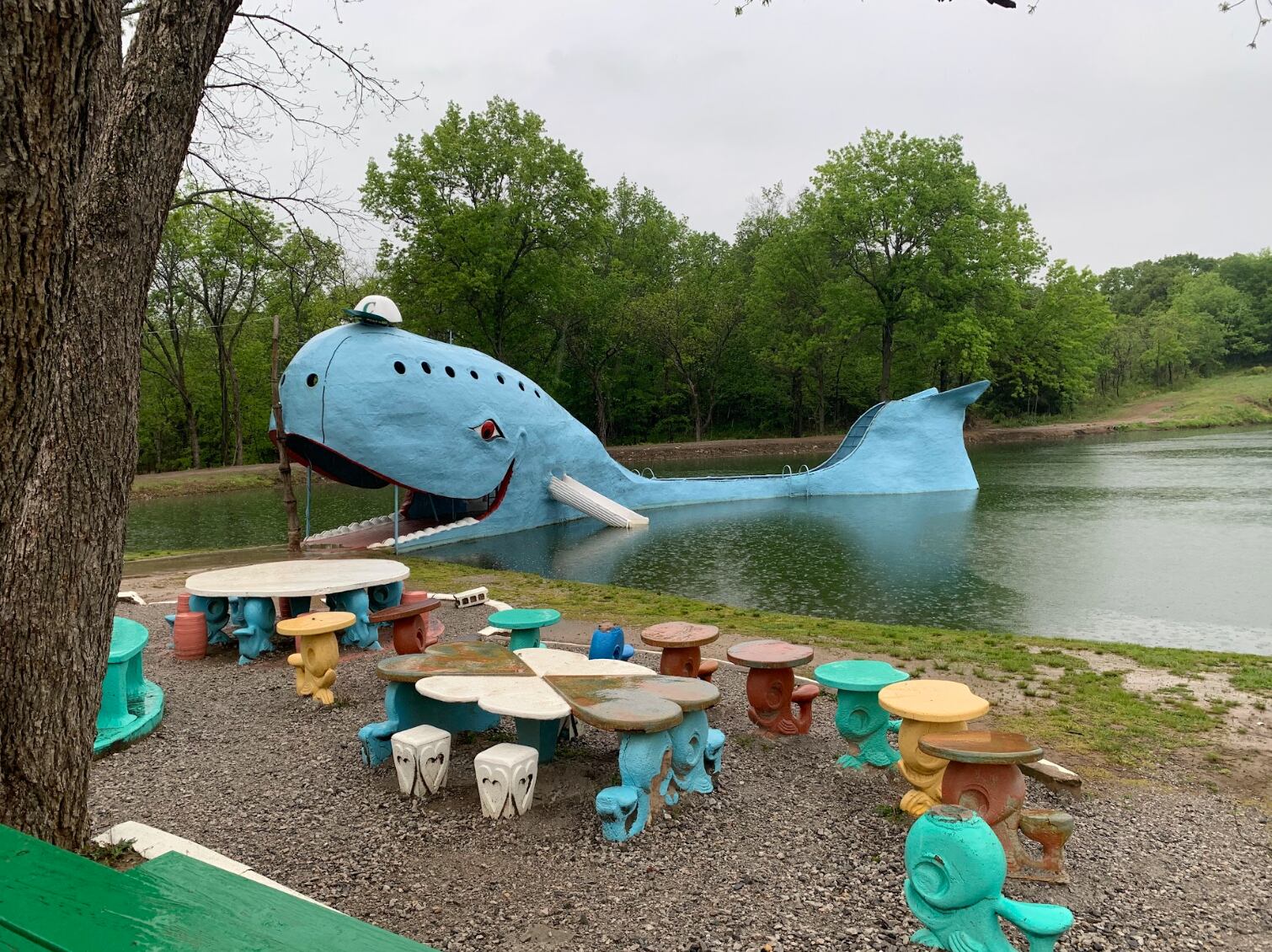 The famed Blue Whale of Catoosa still draws many visitors and photographers every year to this rural Oklahoma swimming hole.