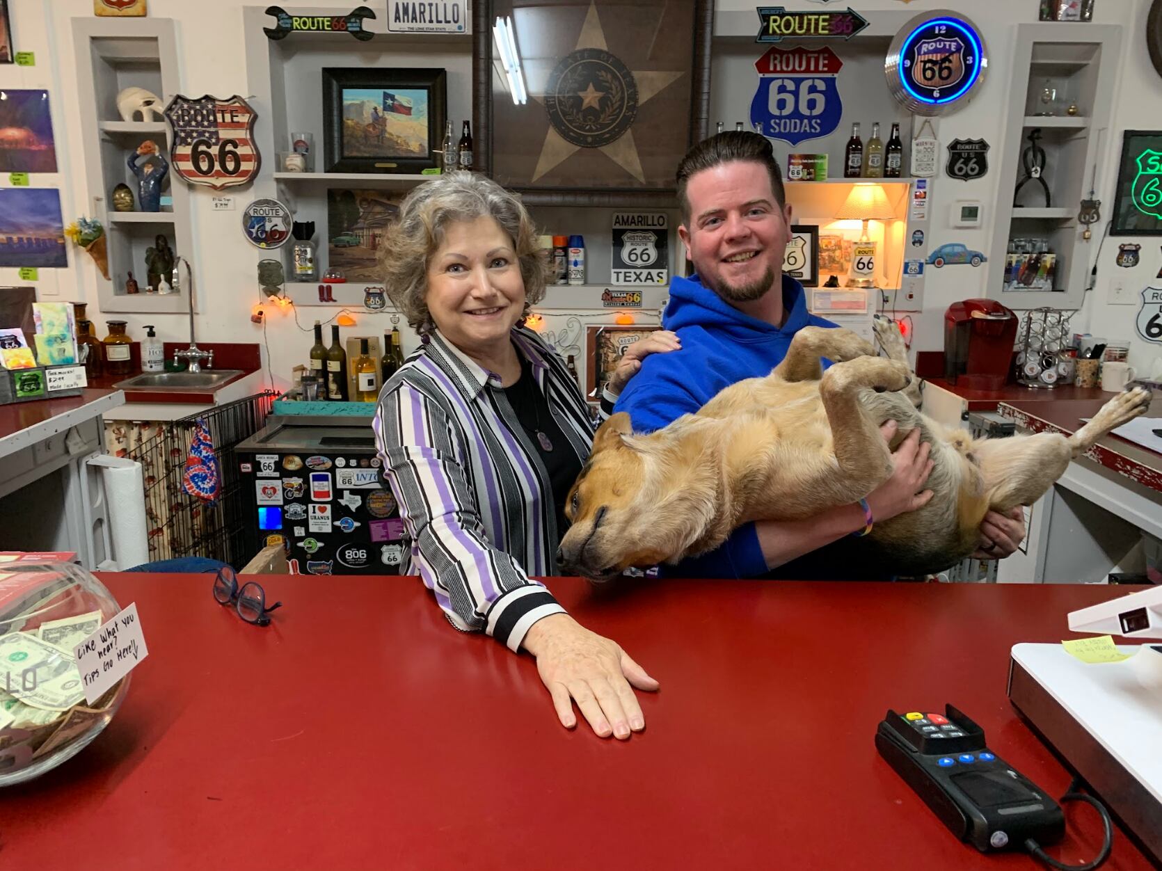 Scott Slocum and crew broadcast live from The Texas Route 66 Visitors Center In Amarillo, Texas