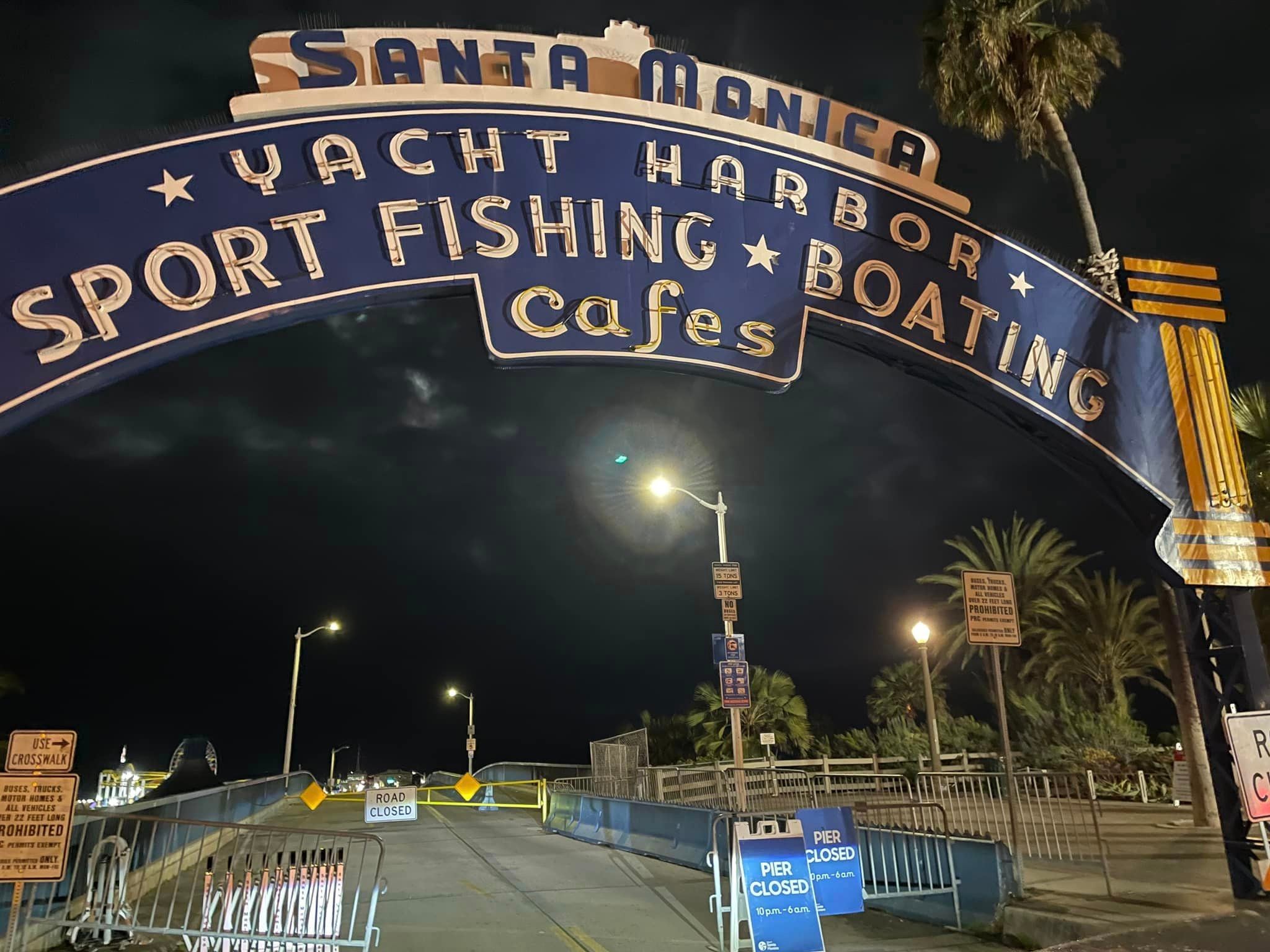 The arching sign above Santa Monica's Pier marks the conclusion of Route 66. 