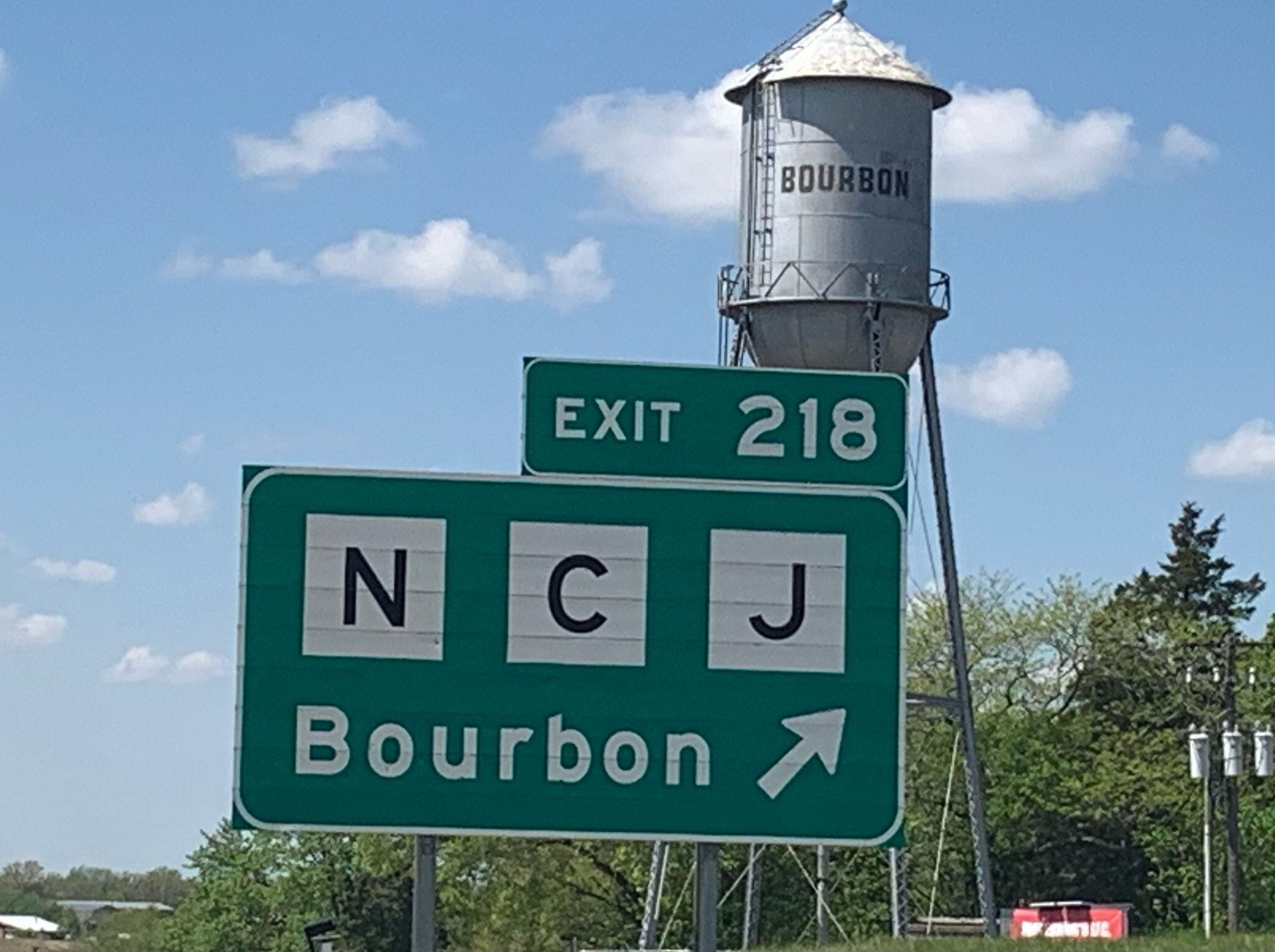 Slocum and crew pass the town of Bourbon, Missouri on old Route 66