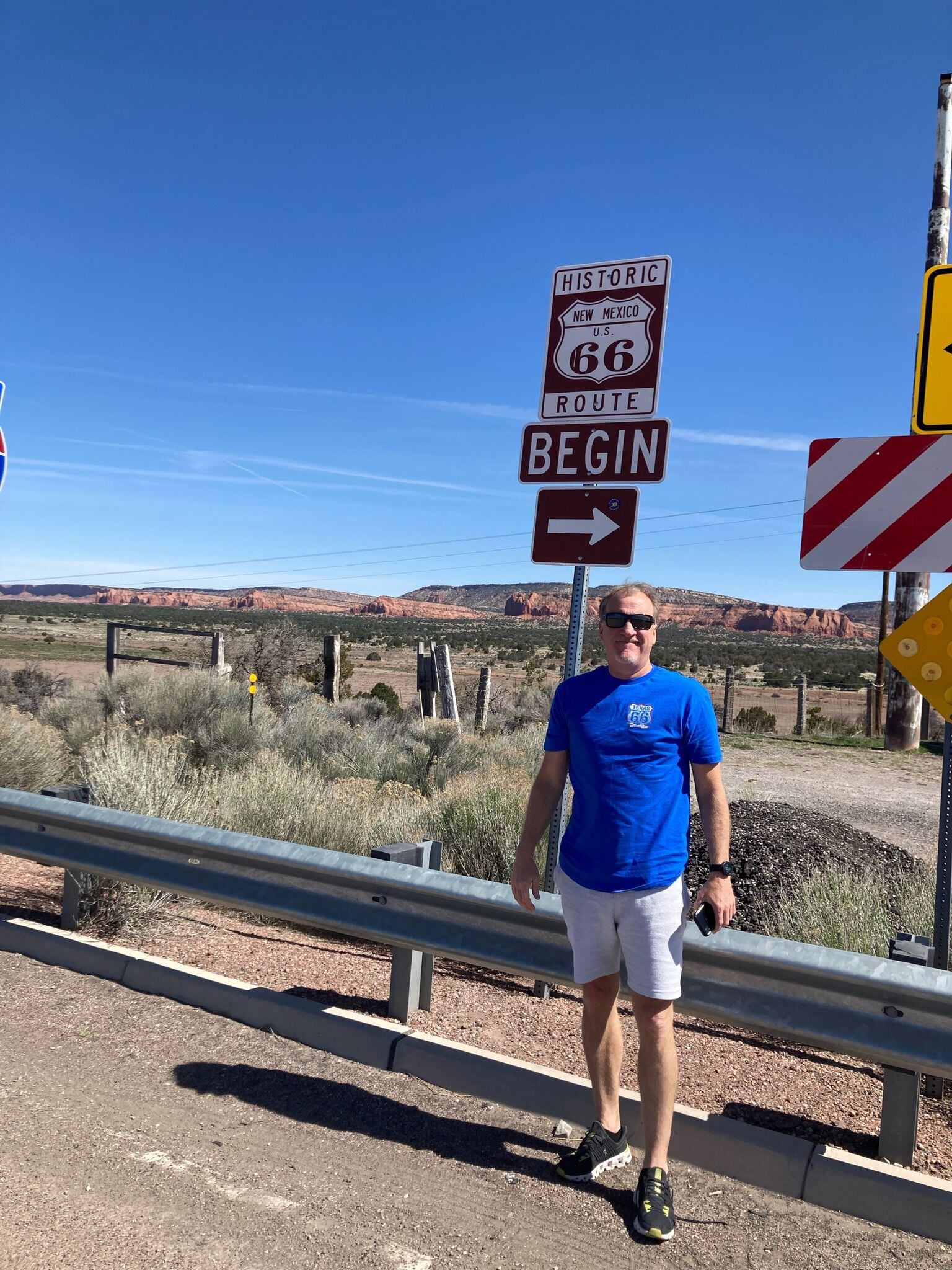 Slocum and crew rejoin historic Route 66 after a quick detour in New Mexico - en route to Flagstaff, AZ