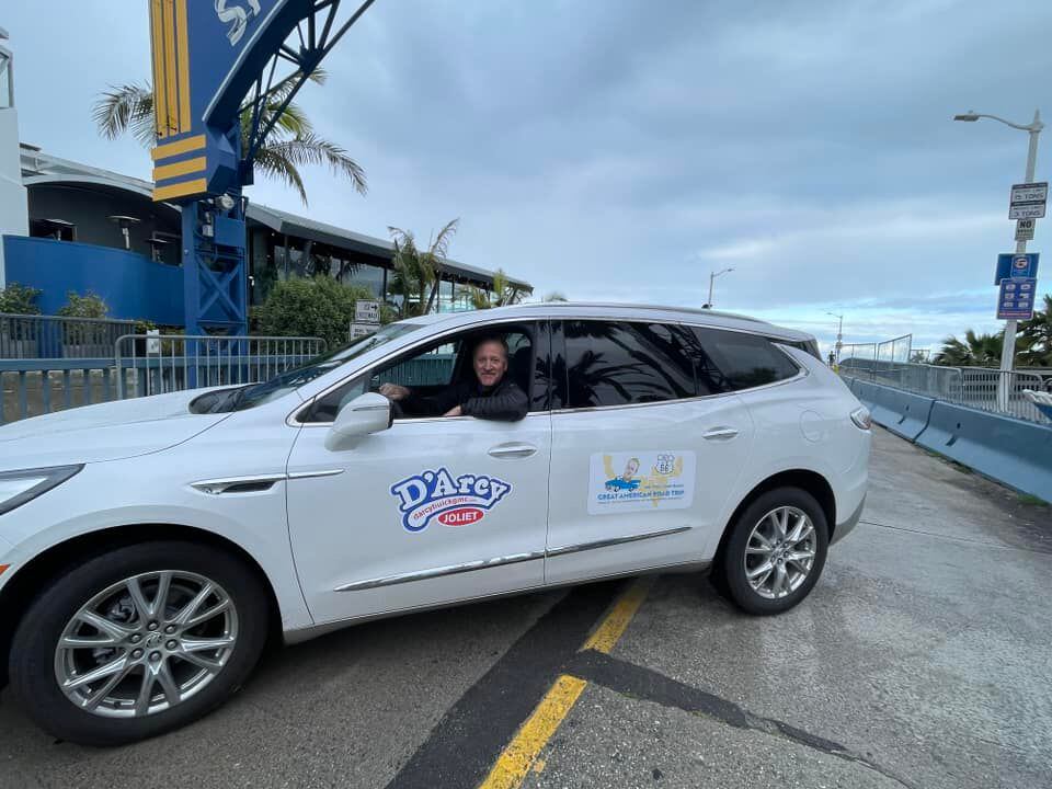 Scott Slocum and crew depart the pier, marking an end to this legendary road trip along Route 66.