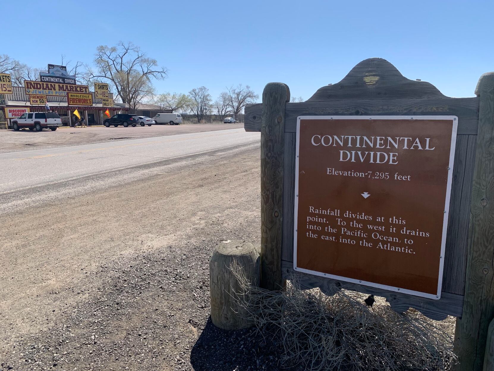 The WJOL crew visits the Continental Divide, the approximate waterline that determines towards which ocean rainfall drains.